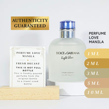 Load image into Gallery viewer, PERFUME DECANT Dolce & Gabbana Light Blue Pour Homme Eau de Toilette