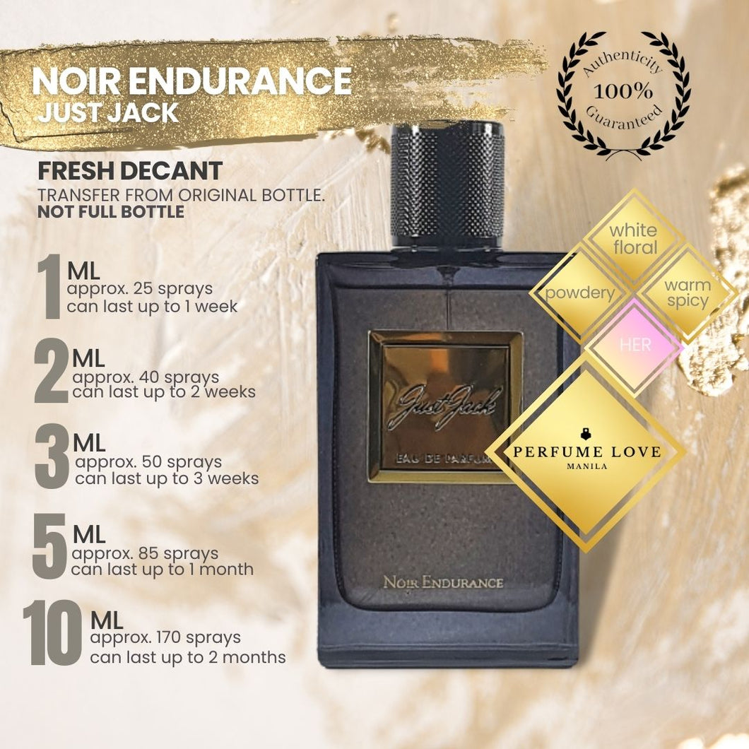 PERFUME DECANT Just Jack Noir Endurance