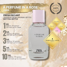 Load image into Gallery viewer, PERFUME DECANT Zara Perfume In A Rose