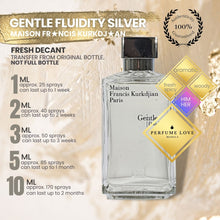 Load image into Gallery viewer, PERFUME DECANT Gentle Fluidity Silver aromatic, fresh spicy and woody notes