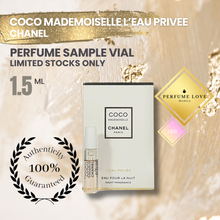Load image into Gallery viewer, PERFUME SAMPLE VIAL 1.5ml Chanel Coco Mademoiselle L&#39;eau Privee Eau Pour La Nuit