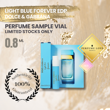 Load image into Gallery viewer, PERFUME SAMPLE VIAL 0.8ml DG Light Blue Forever EDP