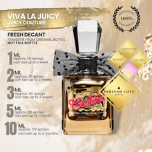 Load image into Gallery viewer, DECANT Viva La Juicy Gold Couture caramel, vanilla, and sweet notes