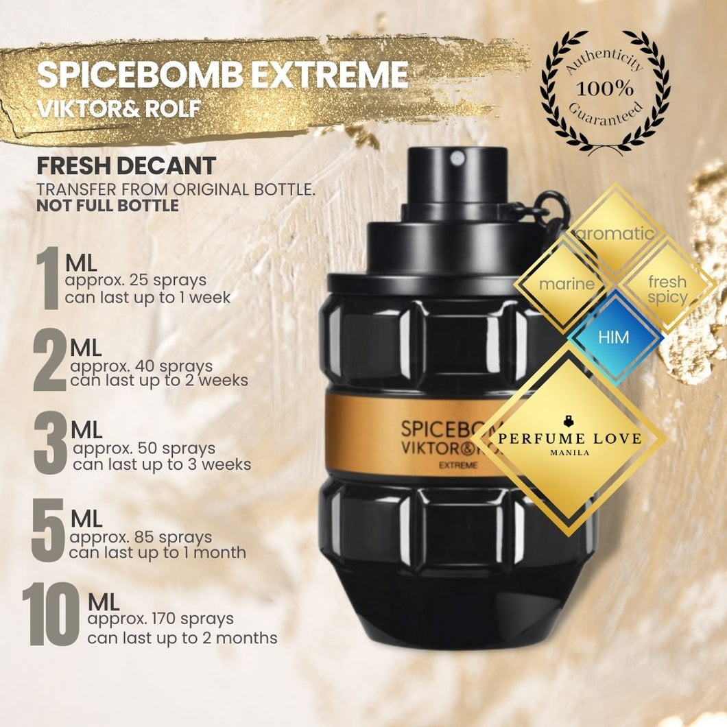 PERFUME DECANT Spicebomb Extreme  aromatic, marine, fresh spicy notes