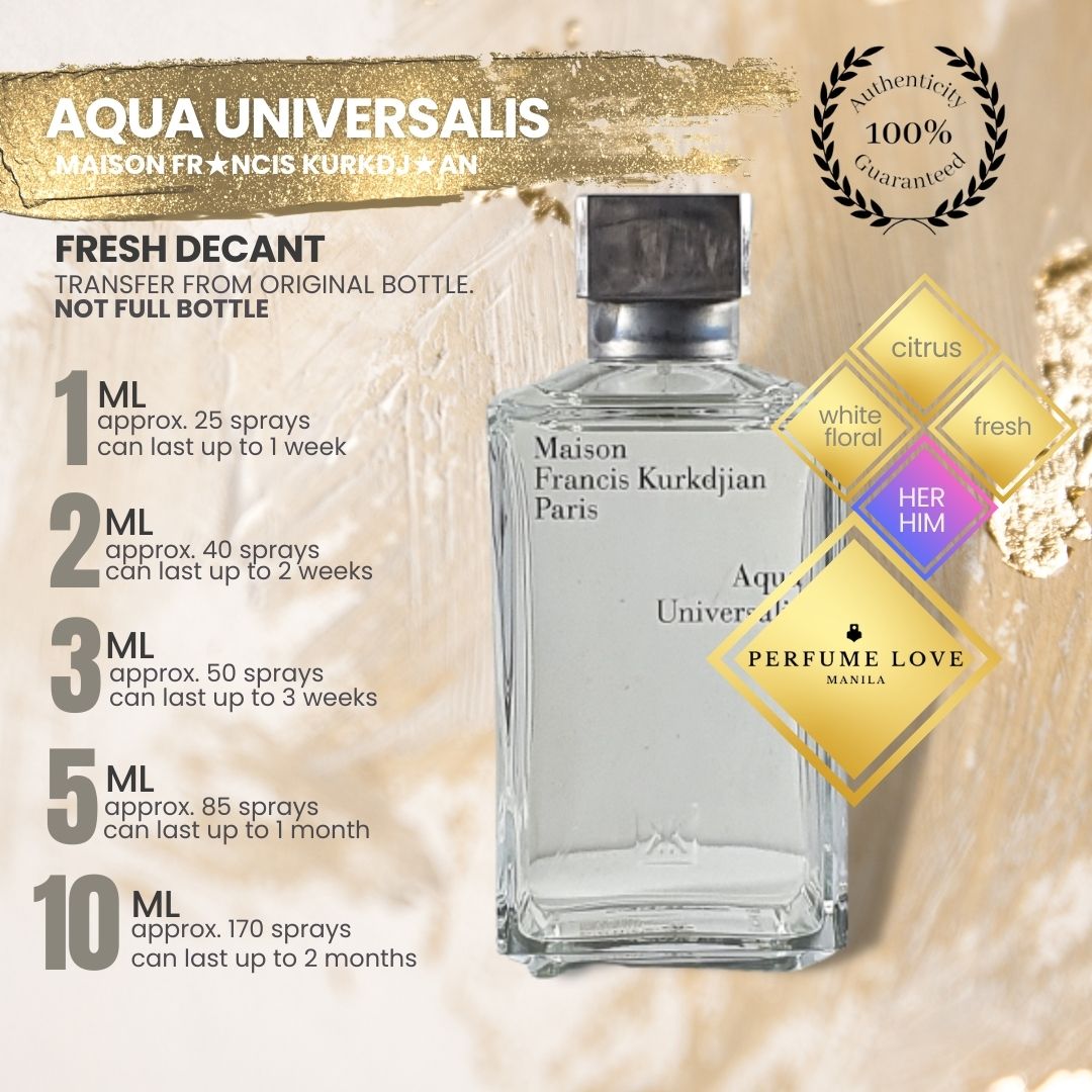 PERFUME DECANT Maison Francis Kurkdjian Aqua Universalis – Perfume