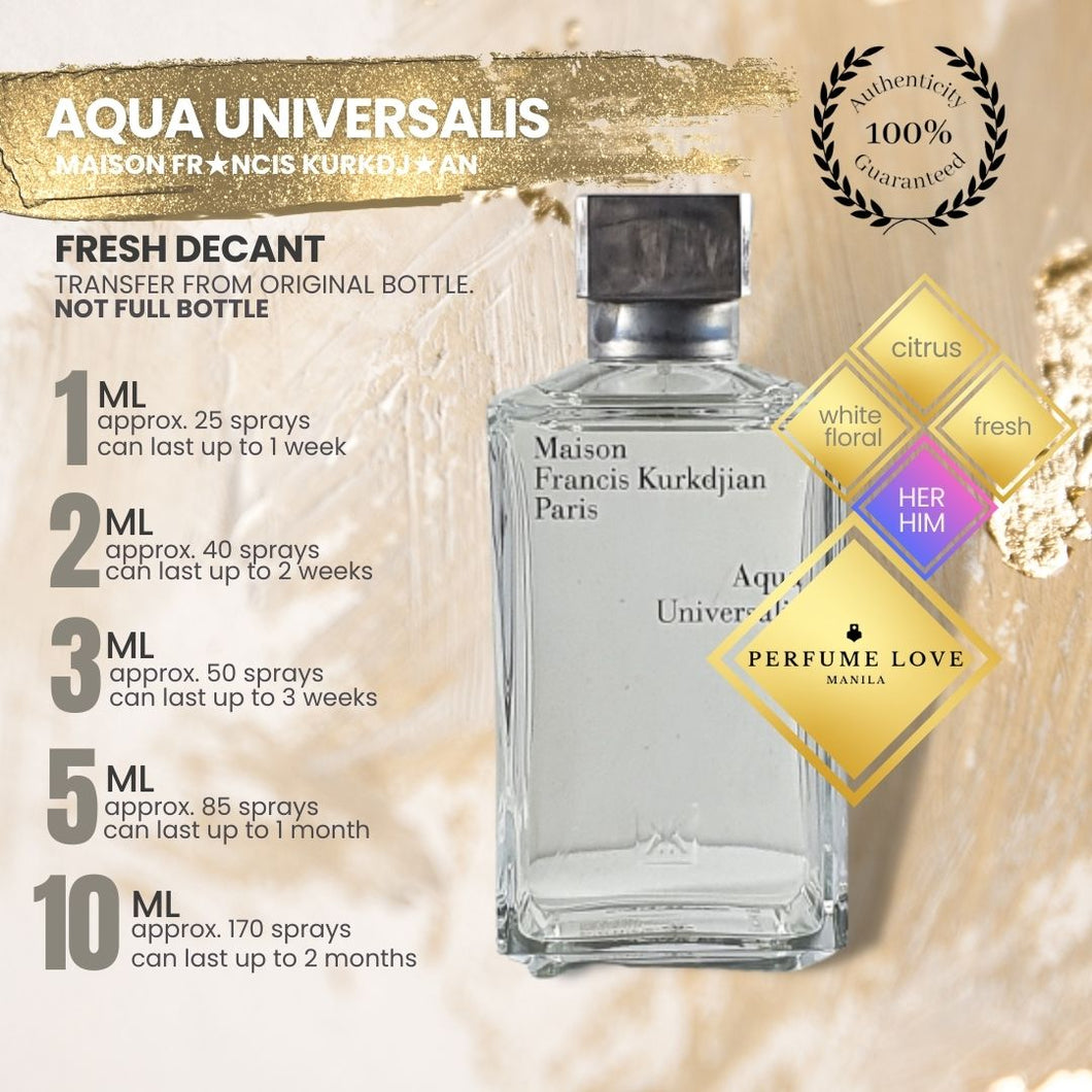 PERFUME DECANT Maison Francis Kurkdjian Aqua Universalis