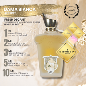 PERFUME DECANT Xerjoff Dama Bianca