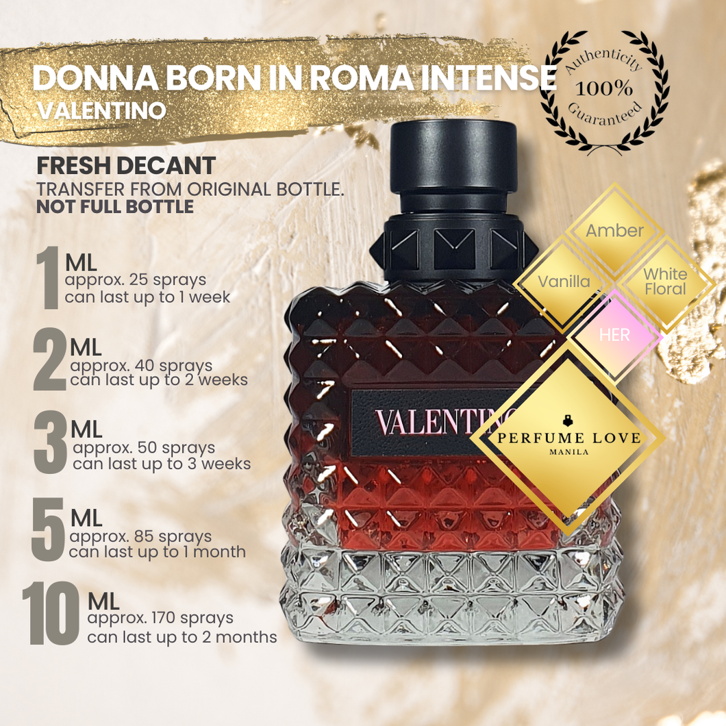 PERFUME DECANT Valentino Donna Born in Roma Intense