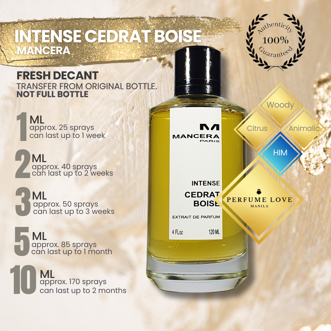 PERFUME DECANT Mancera Cedrat Boise Intense