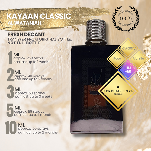 PERFUME DECANT Al Wataniah Kayaan Classic