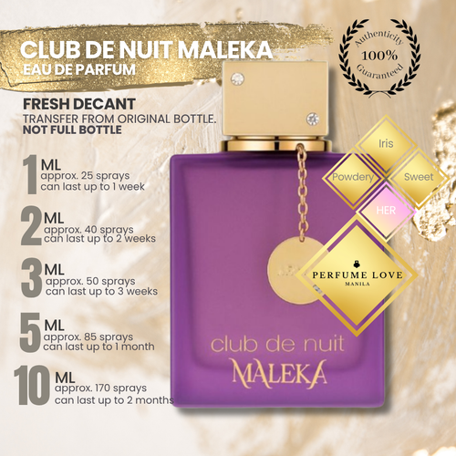 PERFUME DECANT Armaf Club de Nuit Maleka Eau de Parfum