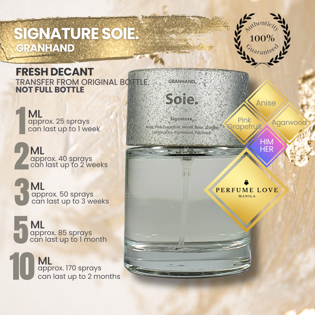 PERFUME DECANT Granhand Signature Soie