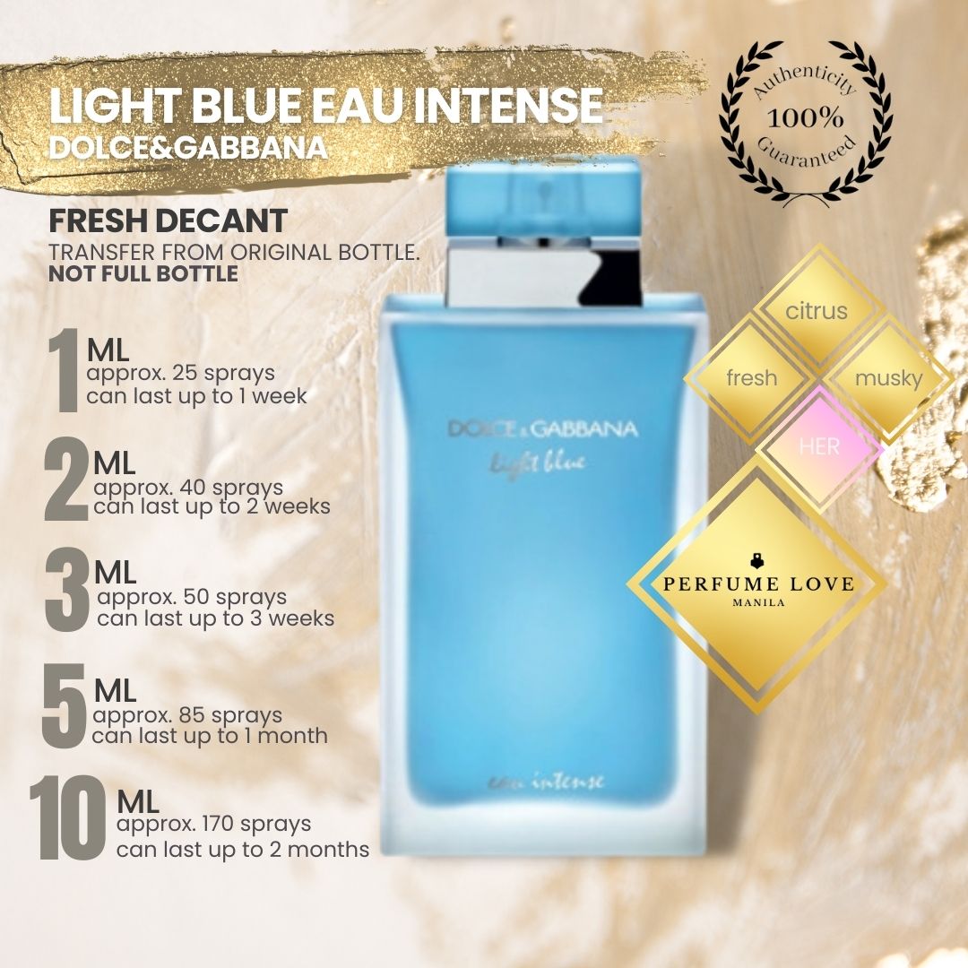Fragrance Dolce And Gabbana Light Blue Vs Light Blue Intense Light