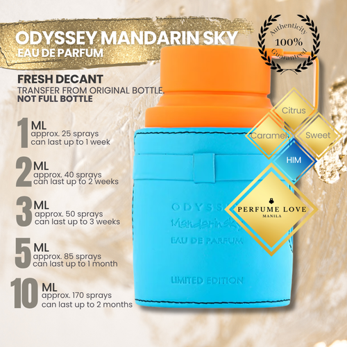 PERFUME DECANT Armaf Odyssey Mandarin Sky Limited Edition Eau de Parfum