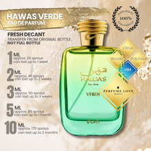 Load image into Gallery viewer, PERFUME DECANT Rasasi Hawas Verde Eau de Parfum