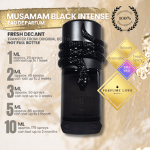 Load image into Gallery viewer, PERFUME DECANT Lattafa Musamam Black Intense Eau de Parfum
