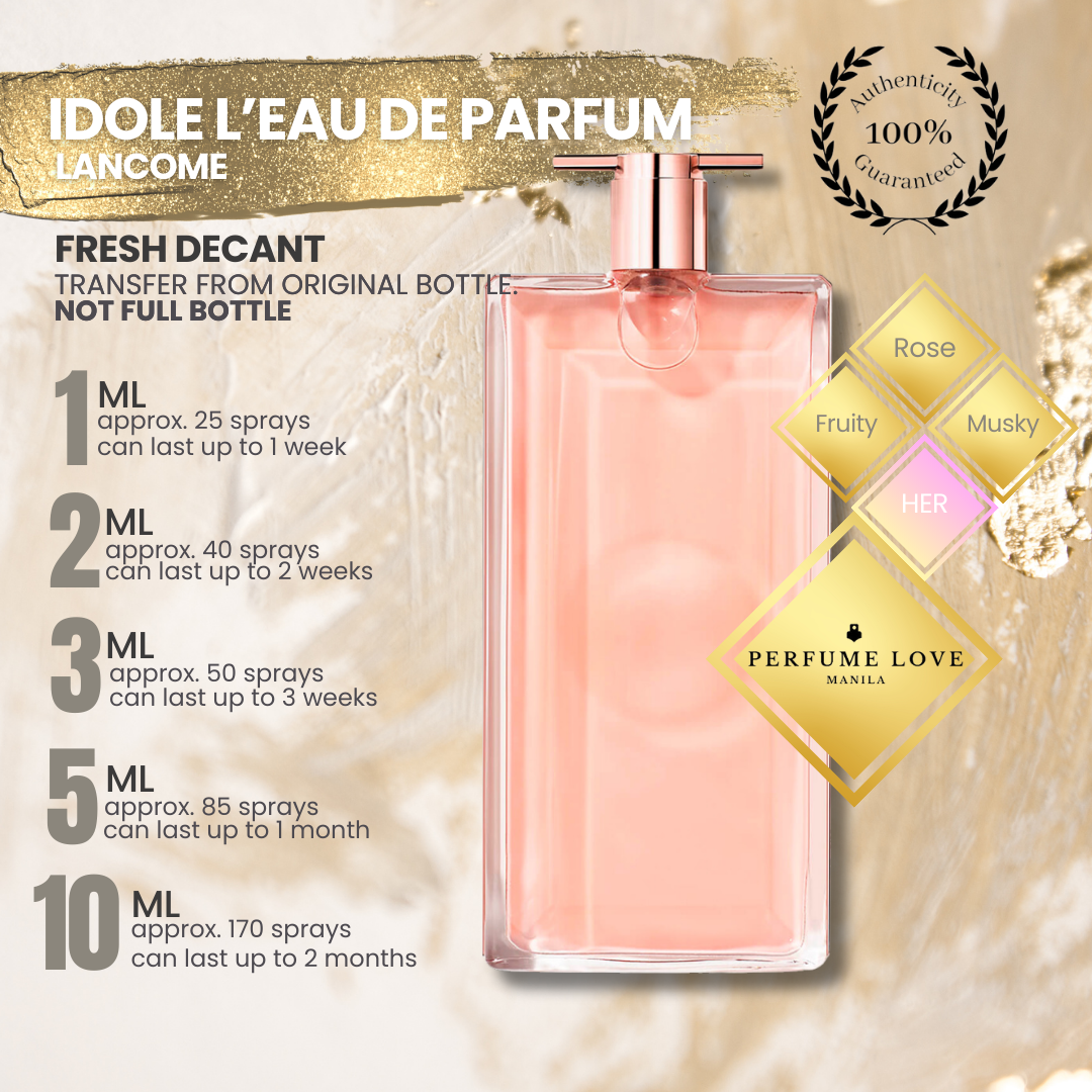 Lancome Idole Perfume Sizes PERFUME DECANT Lancome Idole L'eau De