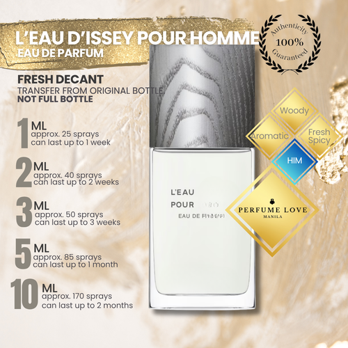 PERFUME DECANT Issey Miyake L'eau d'Issey Pour Homme Eau de Parfum