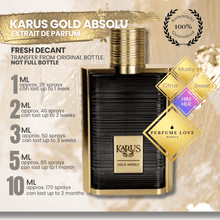 Load image into Gallery viewer, PERFUME DECANT Khadlaj Karus Gold Absolu Extrait de Parfum