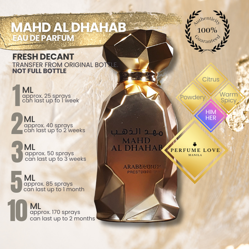PERFUME DECANT Arabiyat Prestige Mahd Al Dhahab Eau de Parfum