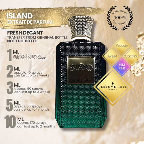 PERFUME DECANT Khadlaj Island Extrait de Parfum