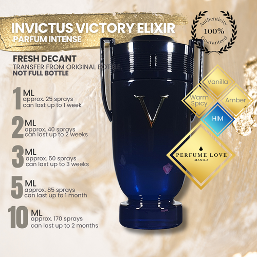 PERFUME DECANT Paco Rabanne Invictus Victory Elixir Parfum intense