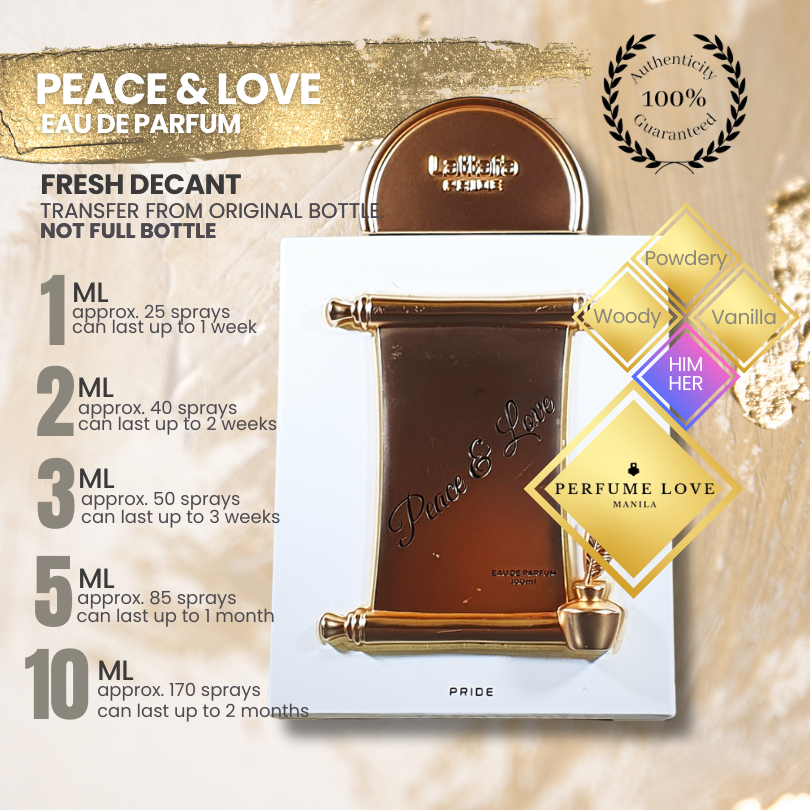 PERFUME DECANT Lattafa Peace & Love Eau de Parfum