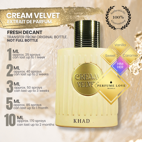 PERFUME DECANT Khadlaj Cream Velvet Extrait de Parfum
