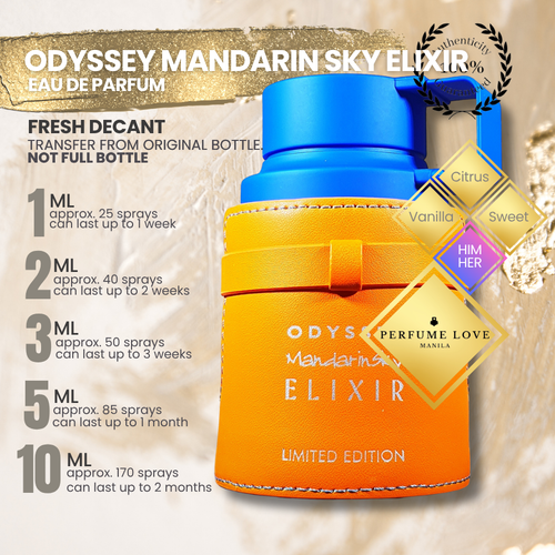 PERFUME DECANT Armaf Odyssey Mandarin Sky Elixir Eau de Parfum