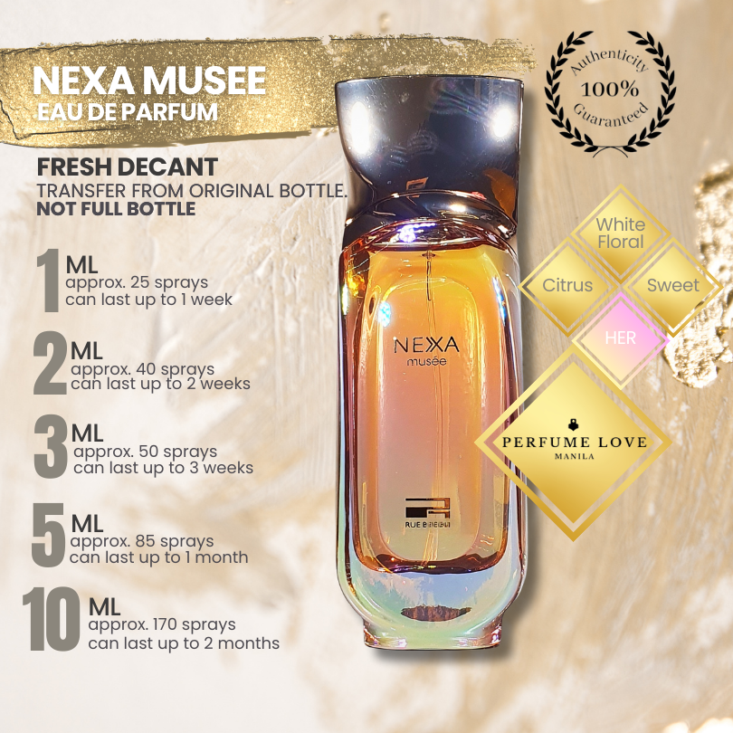 PERFUME DECANT Rue Broca Nexa Musee Eau de Parfum – Perfume Love