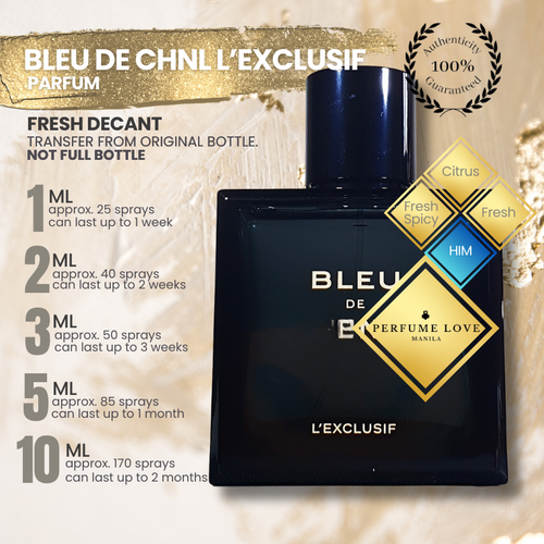 PERFUME DECANT Chanel Bleu de Chanel L' Exclusif Parfum