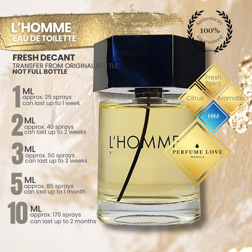 PERFUME DECANT Yves Saint Laurent L' Homme Eau de Toilette