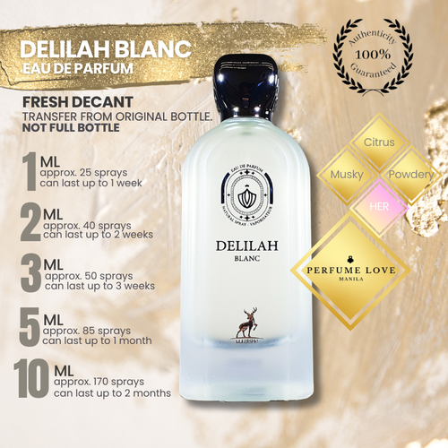 PERFUME DECANT Maison Alhambra Delilah Blanc Eau de Parfum