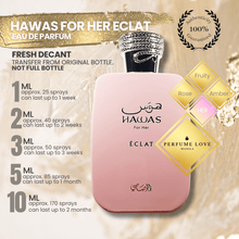 Load image into Gallery viewer, PERFUME DECANT Rasasi Hawas for Her Eclat Eau de Parfum