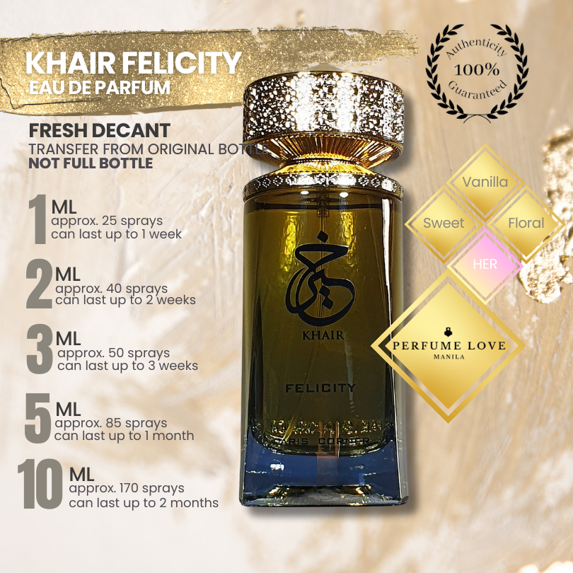 PERFUME DECANT Paris Corner Khair Felicity Eau de Parfum