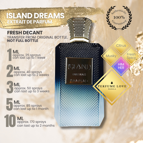 PERFUME DECANT Khadlaj Island Dreams Extrait de Parfum