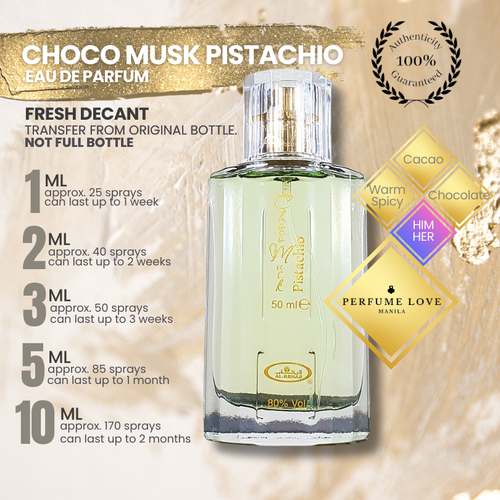 PERFUME DECANT Al Rehab Choco Musk Pistachio Eau de Parfum