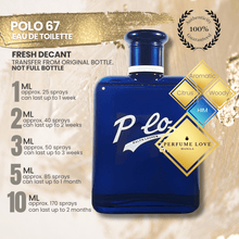Load image into Gallery viewer, PERFUME DECANT Ralph Lauren Polo EST 67 Eau de Toilette