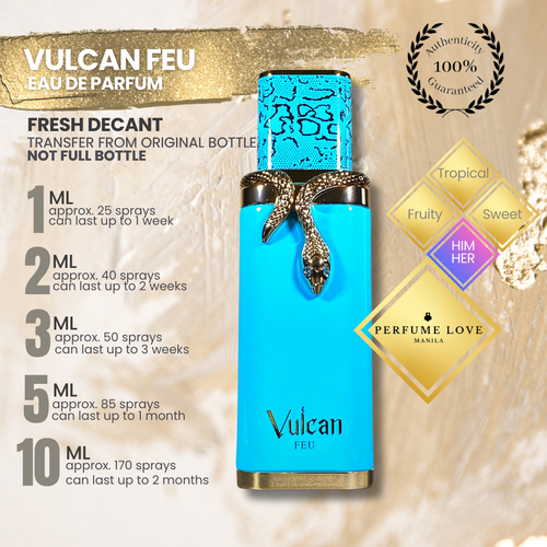PERFUME DECANT French Avenue Vulcan FEU Eau de Parfum