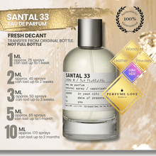 Load image into Gallery viewer, PERFUME DECANT Le Labo Santal 33 Eau de Parfum