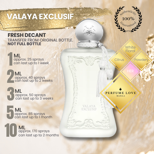 PERFUME DECANT Parfums de Marly Valaya Exclusif