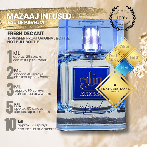 PERFUME DECANT Zimaya Mazaaj Eau de Parfum