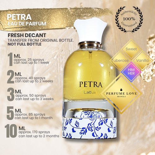 PERFUME DECANT Lattafa Petra Eau de Parfum