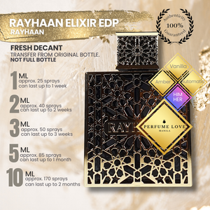 PERFUME DECANT Rayhaan Elixir Eau de Parfum (Creed Aventus Dupe)