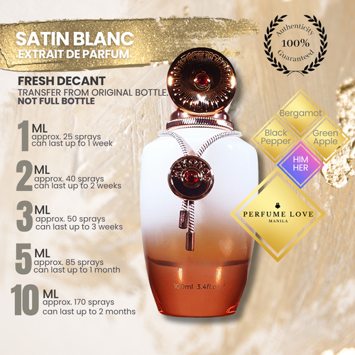 PERFUME DECANT Mykonos Satin Blanc Extrait de Parfum