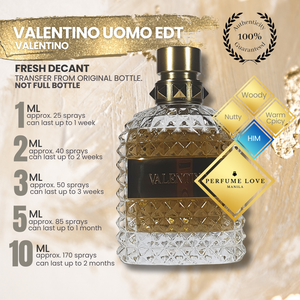 PERFUME DECANT Valentino Uomo Eau de Toilette