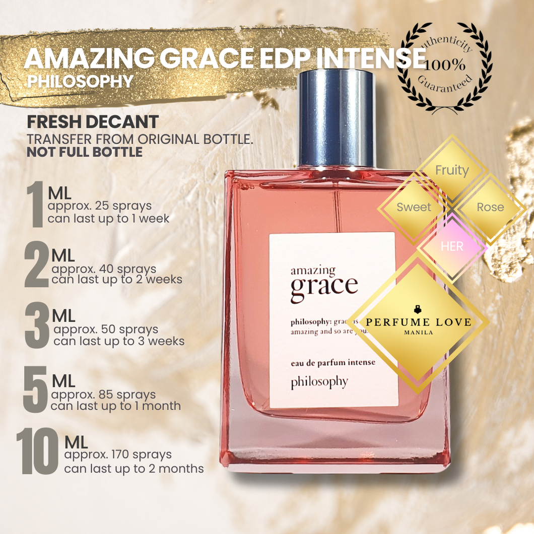 PERFUME DECANT Philosophy Amazing Grace Eau de Parfum Intense