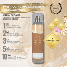 Load image into Gallery viewer, PERFUME DECANT Sabrina Carpenter Sweet Tooth Caramel Dream Mist