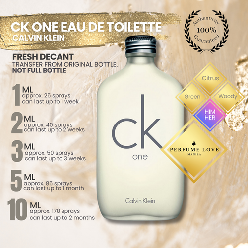 PERFUME DECANT Calvin Klein One Eau de Toilette