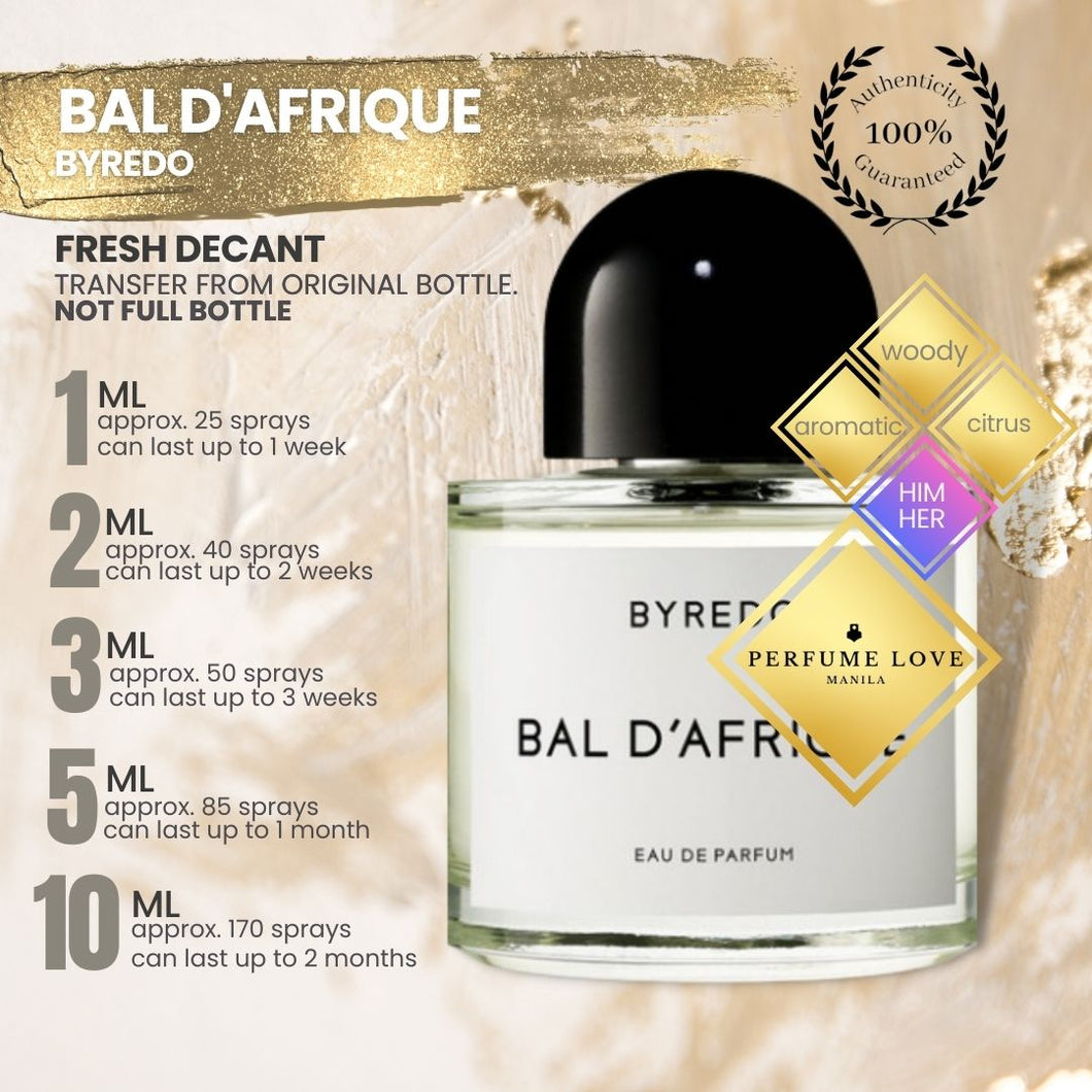 PERFUME DECANT Byredo Bal D' Afrique